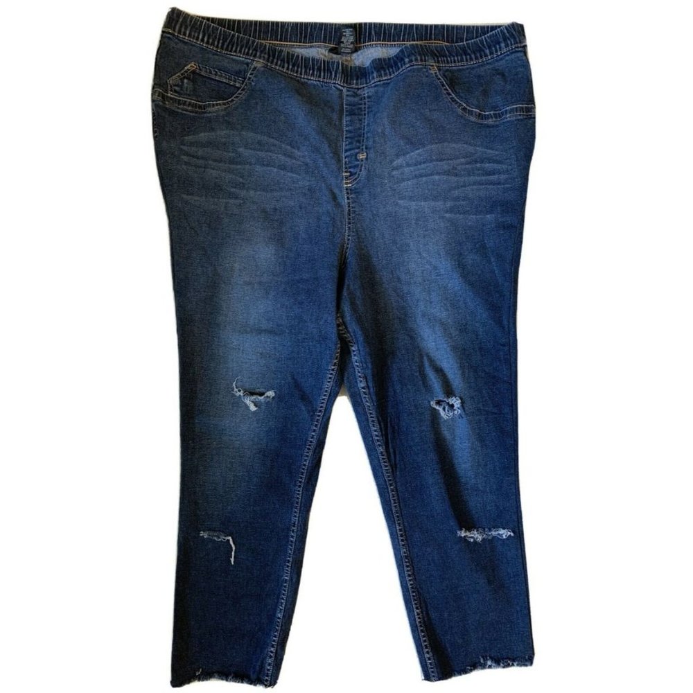 Lane Bryant Distressed Jeans Plus Size 26 Skinny